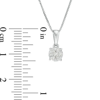 1/4 CT. T.W. Diamond Frame Pendant in 10K White Gold | Zales Outlet
