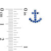 Thumbnail Image 2 of Lab-Created Blue Sapphire Anchor Stud Earrings in Sterling Silver