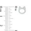 Thumbnail Image 3 of 1/5 CT. T.W. Diamond Cat Stud Earrings in Sterling Silver