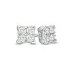 Thumbnail Image 1 of 1/10 CT. T.W. Quad Composite Diamond Square Stud Earrings in 10K White Gold