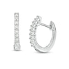 Thumbnail Image 0 of 1/6 CT. T.W. Diamond Hoop Earrings in 10K White Gold