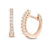 Thumbnail Image 0 of 1/6 CT. T.W. Diamond Hoop Earrings in 10K Rose Gold