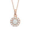 Thumbnail Image 1 of 1/4 CT. T.W. Diamond Frame Pendant in 10K Rose Gold