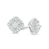 Thumbnail Image 0 of 1/4 CT. T.W. Princess-Cut Diamond Frame Stud Earrings in 10K White Gold