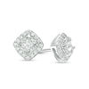 Thumbnail Image 1 of 1/4 CT. T.W. Princess-Cut Diamond Frame Stud Earrings in 10K White Gold