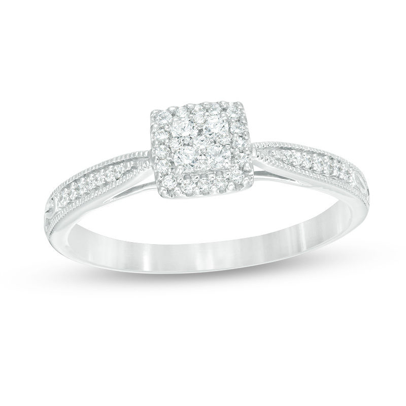 Details about   Round Diamond Women Promise Ring 14K White Gold JP:11325 