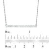 Thumbnail Image 2 of 1/20 CT. T.W. Diamond Bar Necklace in Sterling Silver