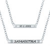 Thumbnail Image 1 of Diamond Accent Double Strand Bar Necklace in Sterling Silver (1 Name and Date)