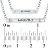 Thumbnail Image 1 of Diamond Accent Double Strand Bar Necklace in Sterling Silver (1 Name and Date)