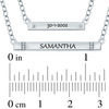 Thumbnail Image 2 of Diamond Accent Double Strand Bar Necklace in Sterling Silver (1 Name and Date)