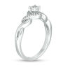Thumbnail Image 2 of 1/8 CT. T.W. Diamond Frame Twist Promise Ring in Sterling Silver