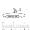 Thumbnail Image 2 of 1/15 CT. T.W. Diamond "Always with you" Bar Bolo Bracelet in Sterling Silver - 9.5"
