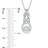 Thumbnail Image 1 of 1/10 CT. T.W. Diamond Frame Infinity Knot Pendant in Sterling Silver