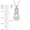 Thumbnail Image 2 of 1/10 CT. T.W. Diamond Frame Infinity Knot Pendant in Sterling Silver