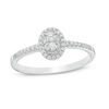 Thumbnail Image 0 of 1/5 CT. T.W. Composite Diamond Oval Frame Promise Ring in 10K White Gold