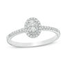 Thumbnail Image 1 of 1/5 CT. T.W. Composite Diamond Oval Frame Promise Ring in 10K White Gold
