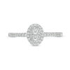 Thumbnail Image 2 of 1/5 CT. T.W. Composite Diamond Oval Frame Promise Ring in 10K White Gold