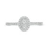 Thumbnail Image 3 of 1/5 CT. T.W. Composite Diamond Oval Frame Promise Ring in 10K White Gold