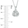 Thumbnail Image 2 of 1/10 CT. T.W. Diamond Love Knot Pendant in Sterling Silver