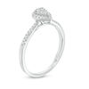 Thumbnail Image 1 of 1/6 CT. T.W. Composite Diamond Pear-Shaped Frame Promise Ring in 10K White Gold