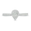 Thumbnail Image 2 of 1/6 CT. T.W. Composite Diamond Pear-Shaped Frame Promise Ring in 10K White Gold