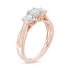 Thumbnail Image 1 of 1/4 CT. T.W. Diamond Past Present Future® Engagement Ring in 10K Rose Gold