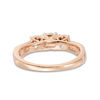 Thumbnail Image 2 of 1/4 CT. T.W. Diamond Past Present Future® Engagement Ring in 10K Rose Gold
