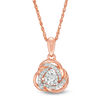 Thumbnail Image 0 of 1/10 CT. T.W. Diamond Love Knot Pendant in 10K Rose Gold