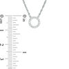 Thumbnail Image 2 of 1/10 CT. T.W. Diamond Circle Outline Necklace in 10K White Gold