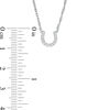 Thumbnail Image 1 of 1/10 CT. T.W. Diamond Horseshoe Necklace in 10K White Gold