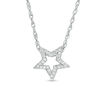 Thumbnail Image 0 of 1/10 CT. T.W. Diamond Star Outline Pendant in 10K White Gold