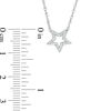Thumbnail Image 2 of 1/10 CT. T.W. Diamond Star Outline Pendant in 10K White Gold