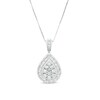 Thumbnail Image 1 of 1/2 CT. T.W. Composite Diamond Pear-Shaped Frame Pendant in 10K White Gold