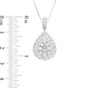 Thumbnail Image 2 of 1/2 CT. T.W. Composite Diamond Pear-Shaped Frame Pendant in 10K White Gold