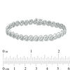 Thumbnail Image 2 of 1/4 CT. T.W. Diamond Two-Stone "S" Bracelet in Sterling Silver - 7.5"
