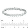 Thumbnail Image 3 of 1/4 CT. T.W. Diamond Two-Stone "S" Bracelet in Sterling Silver - 7.5"