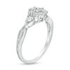 Thumbnail Image 2 of 1/10 CT. T.W. Composite Diamond Twist Shank Ring in Sterling Silver