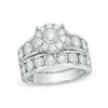 Thumbnail Image 1 of 1 CT. T.W. Diamond Frame Bridal Set in 10K White Gold