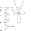 Thumbnail Image 3 of Convertibilities 1/6 CT. T.W. Diamond Cross Three-in-One Pendant in Sterling Silver