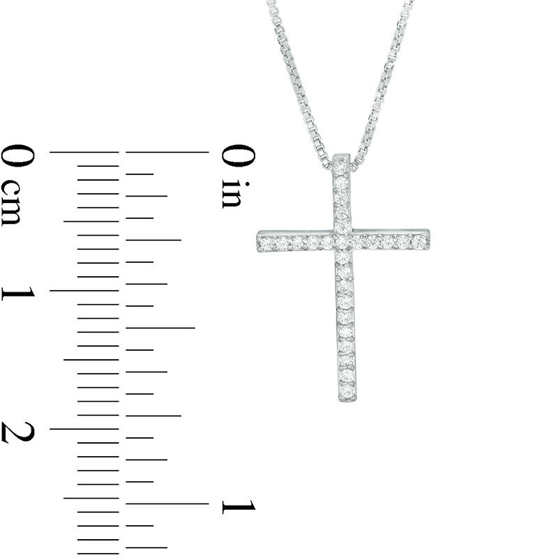 Main Image 4 of Convertibilities 1/6 CT. T.W. Diamond Cross Three-in-One Pendant in Sterling Silver