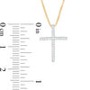 Thumbnail Image 4 of Convertibilities 1/10 CT. T.W. Diamond Cross Three-in-One Pendant in 10K Gold