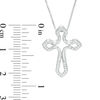 Thumbnail Image 2 of Convertibilities 1/6 CT. T.W. Diamond Gothic-Style Cross Three-in-One Pendant in Sterling Silver and 10K Rose Gold