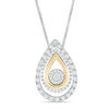 Thumbnail Image 0 of Convertibilities 1/5 CT. T.W. Diamond Teardrop Pendant in Sterling Silver and 10K Gold