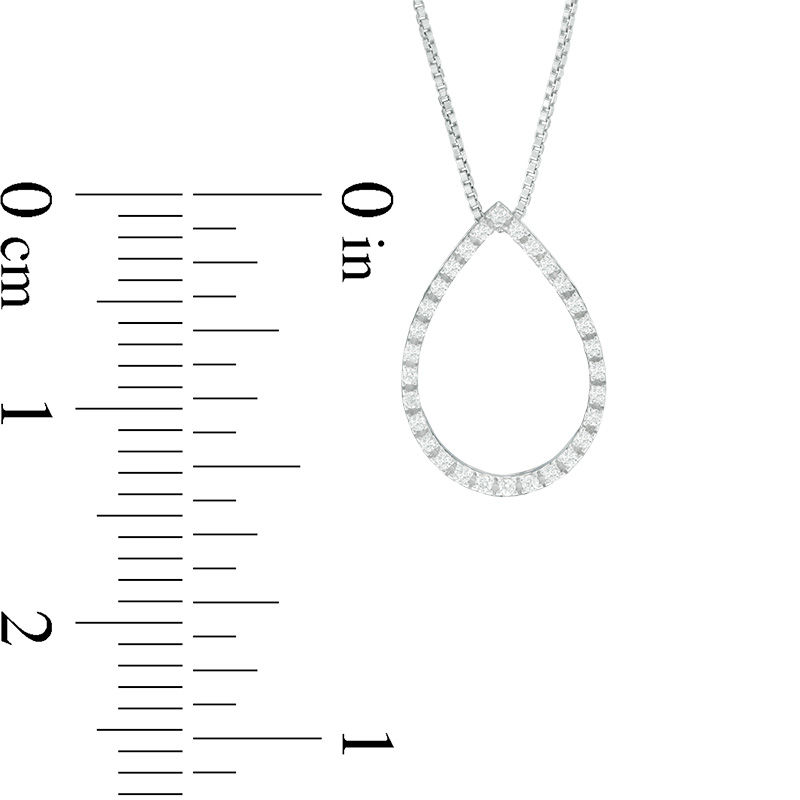 Convertibilities 1/5 CT. T.W. Diamond Teardrop Pendant in Sterling Silver and 10K Gold