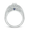 Thumbnail Image 2 of Vera Wang Love Collection 1-1/3 CT. T.W. Emerald-Cut Diamond Frame Arrow-Sides Engagement Ring in 14K White Gold