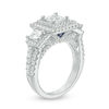 Thumbnail Image 1 of Vera Wang Love Collection 2-1/2 CT. T.W. Princess-Cut Diamond Three Stone Frame Engagement Ring in 14K White Gold