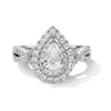 Thumbnail Image 1 of Vera Wang Love Collection 1-5/8 CT. T.W. Pear-Shaped Diamond Double Frame Twist Engagement Ring in 14K White Gold