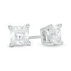 Thumbnail Image 0 of 1 CT. T.W. Princess-Cut Diamond Solitaire Stud Earrings in 14K White Gold