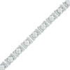 Thumbnail Image 1 of 3 CT. T.W. Baguette and Round Diamond Alternating Bracelet in 10K White Gold - 7.5"