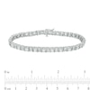 Thumbnail Image 3 of 3 CT. T.W. Baguette and Round Diamond Alternating Bracelet in 10K White Gold - 7.5"